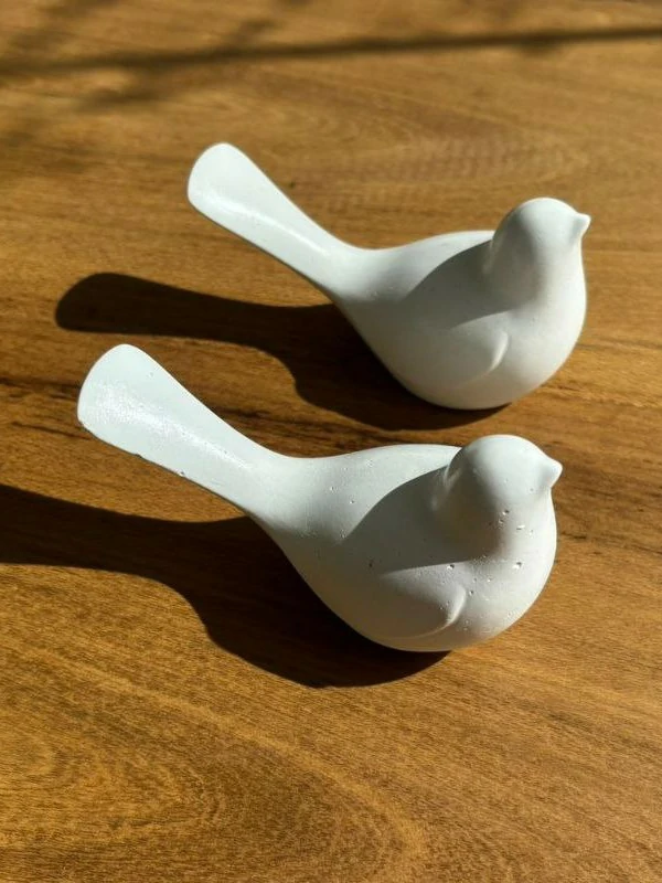 ADORNO PAJARITO WHITE STYLE DECO BLANCO DECORACIÓN