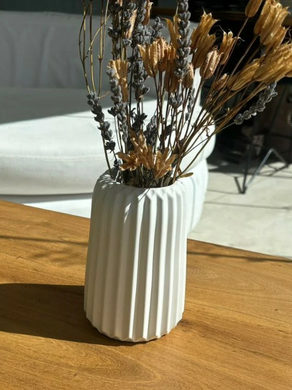 JARRÓN AMSTERDAM WHITE STYE DECO BLANCO DECORACIÓN